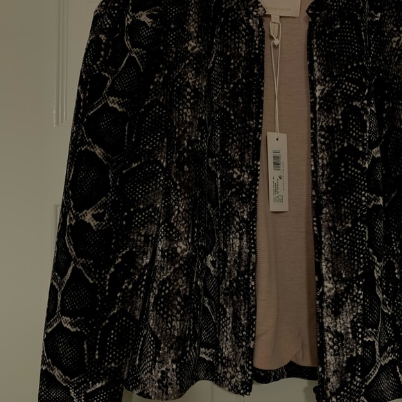 Rebecca Taylor Velvet Snake-Print Jacket - Picture 3 of 5